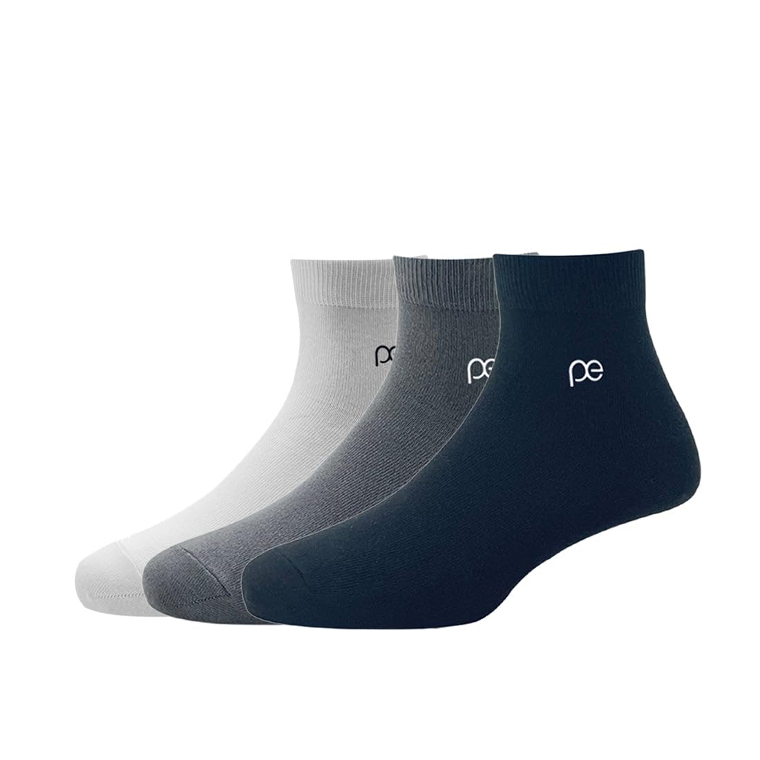 Peter England Men Cotton Socks - White, Dark Grey, Black
