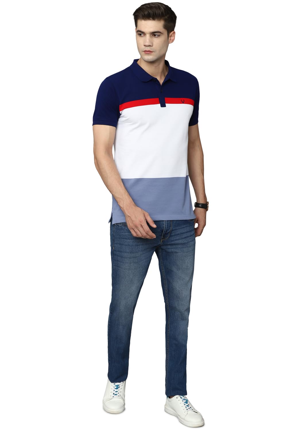Allen Solly Men Cotton T Shirt - Navy - Image 5