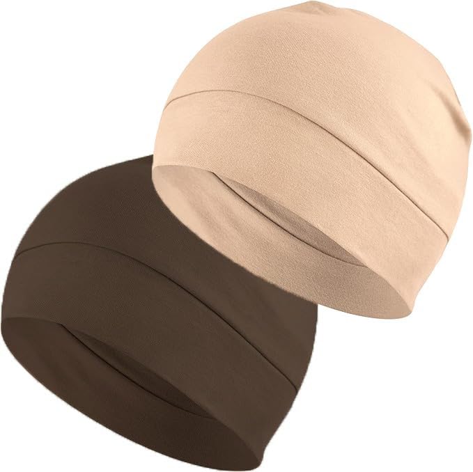 BISMAADH Unisex Cotton Skull Caps - Brown