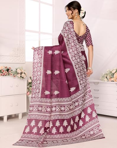 Yashika Art Silk Saree - Purple - Image 4