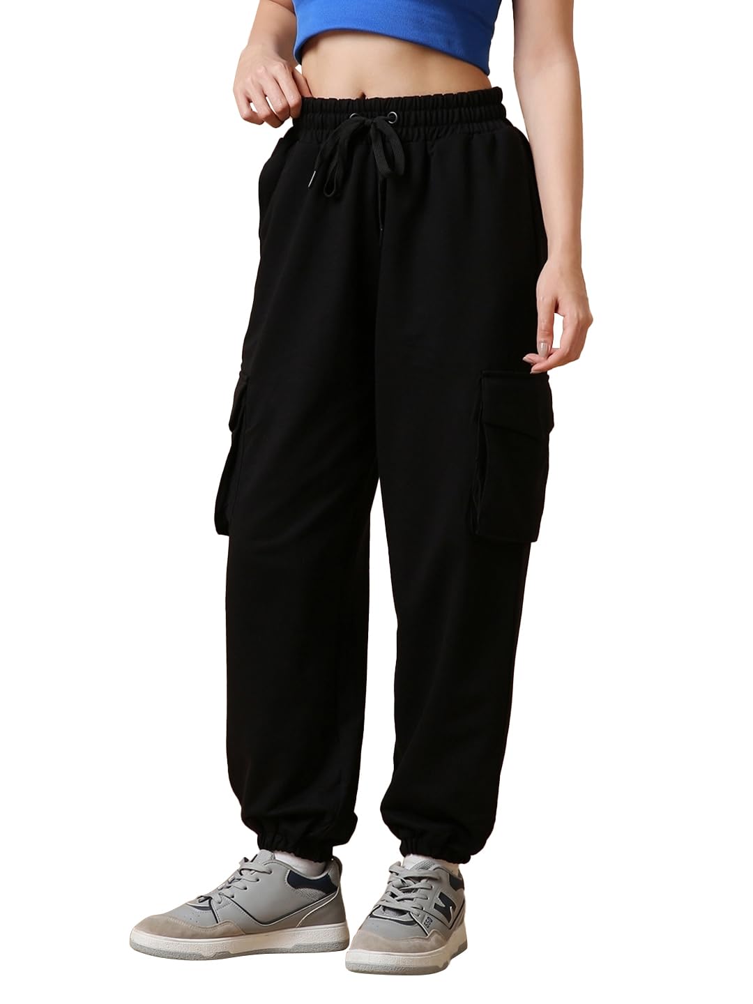 Bewakoof Women's Solid Joggers - Black
