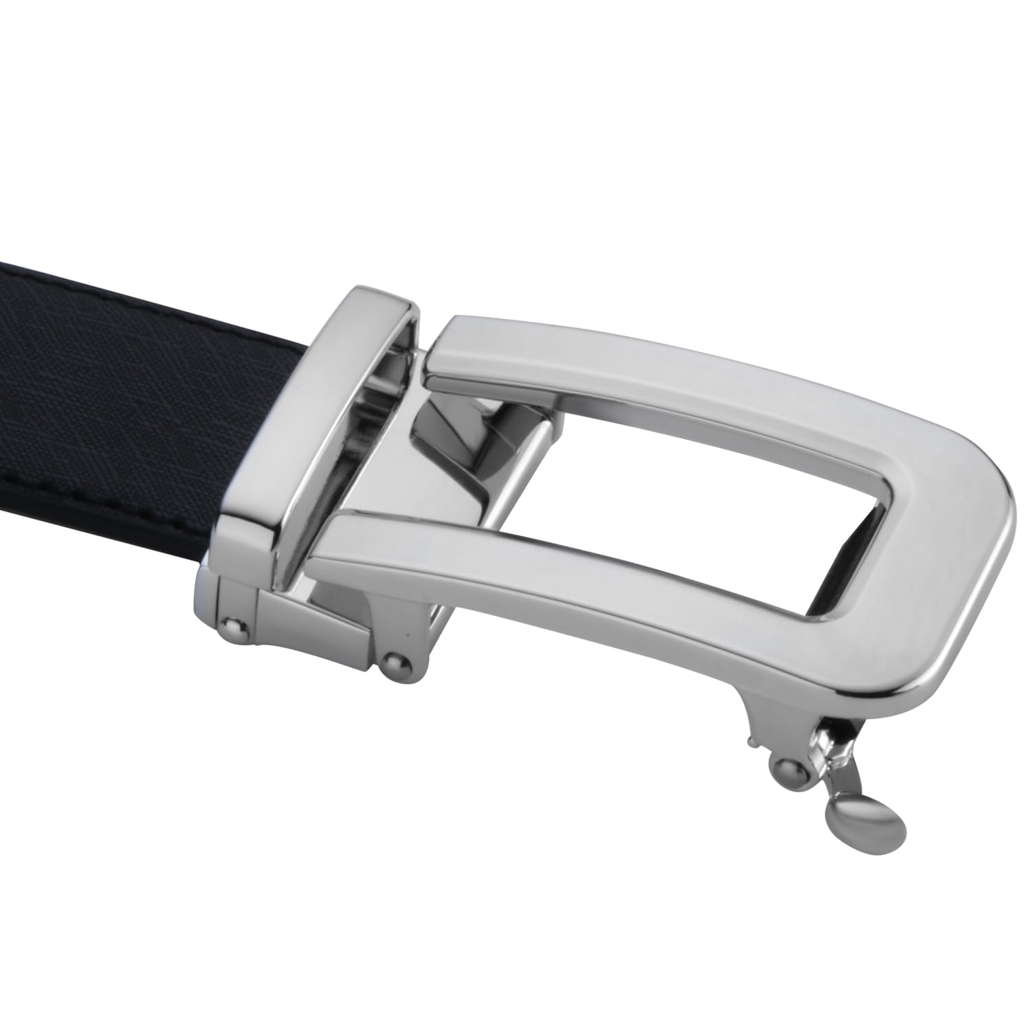 Labnoft Men's PU Leather Auto Lock Belt - Black - Image 3