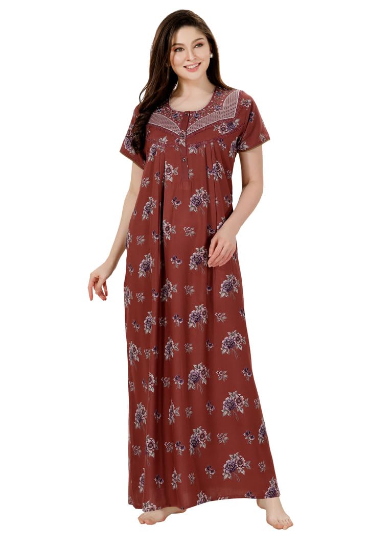 Soulemo Women's Printed Alpine Nighty - Grape