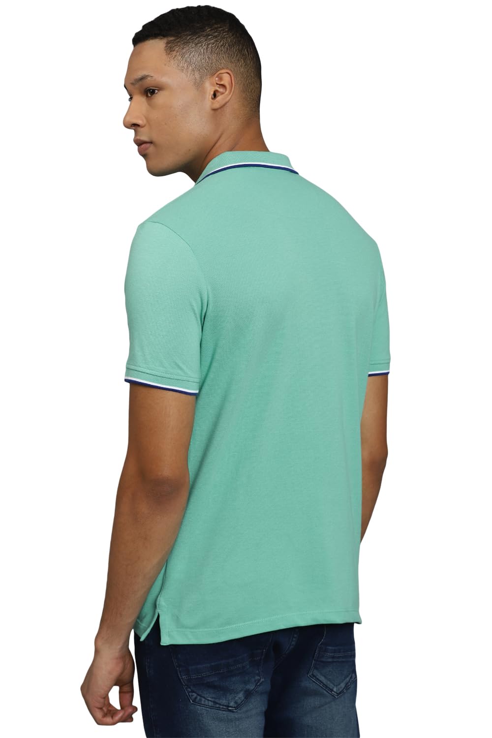 Allen Solly Men's Green Polo T-Shirt - Image 3