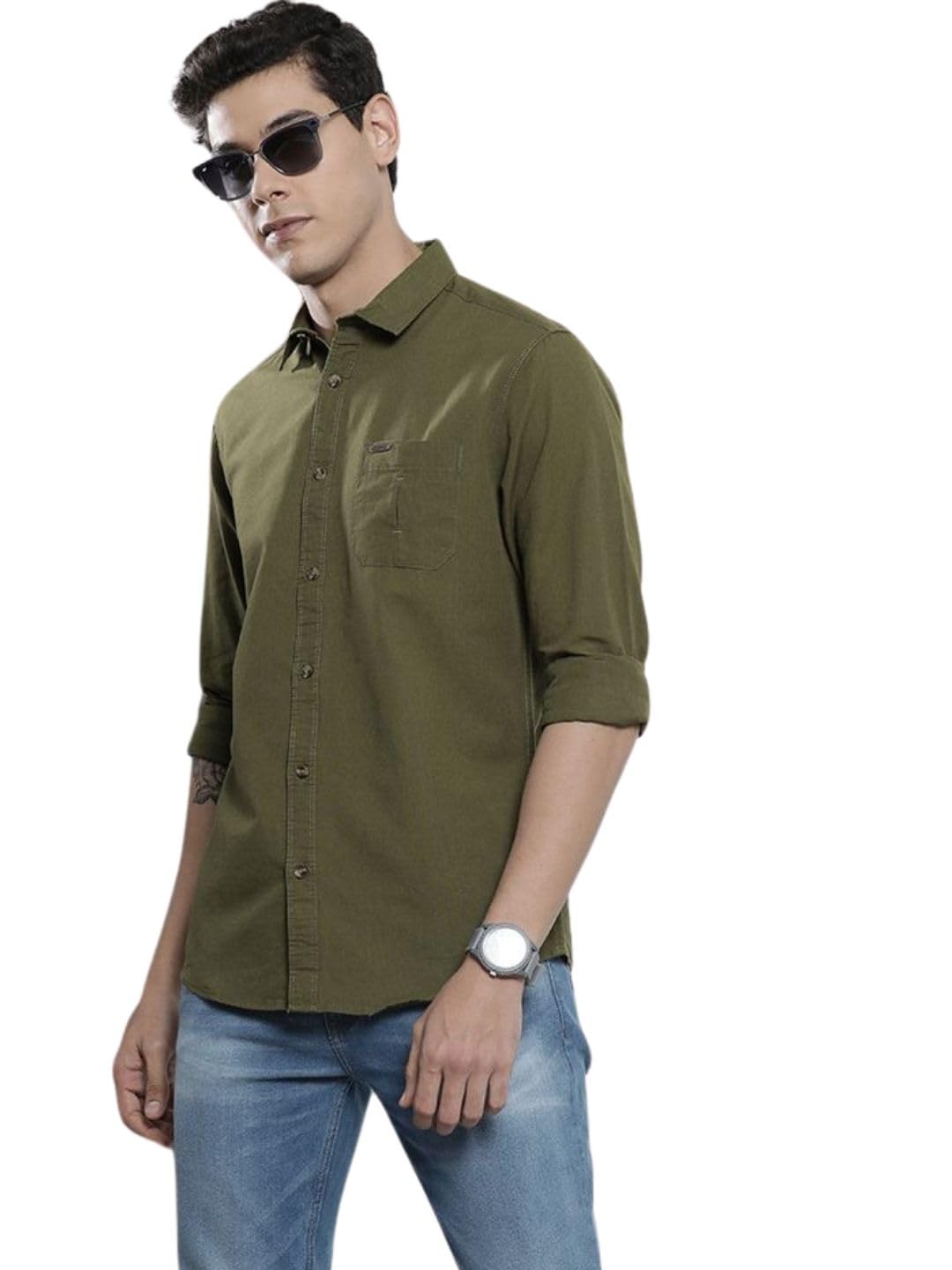 The Indian Garage Co Green Shirt for Men
