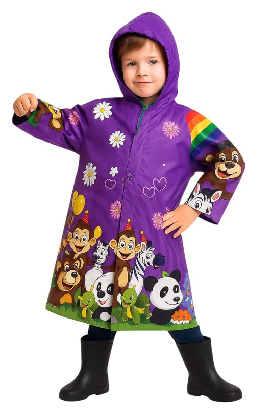 Krystle Kids Purple Raincoat for Boys & Girls - Image 3