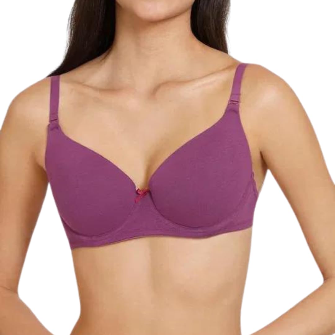 BEWILD Backless Cotton Bra for Women - Wine - Image 4