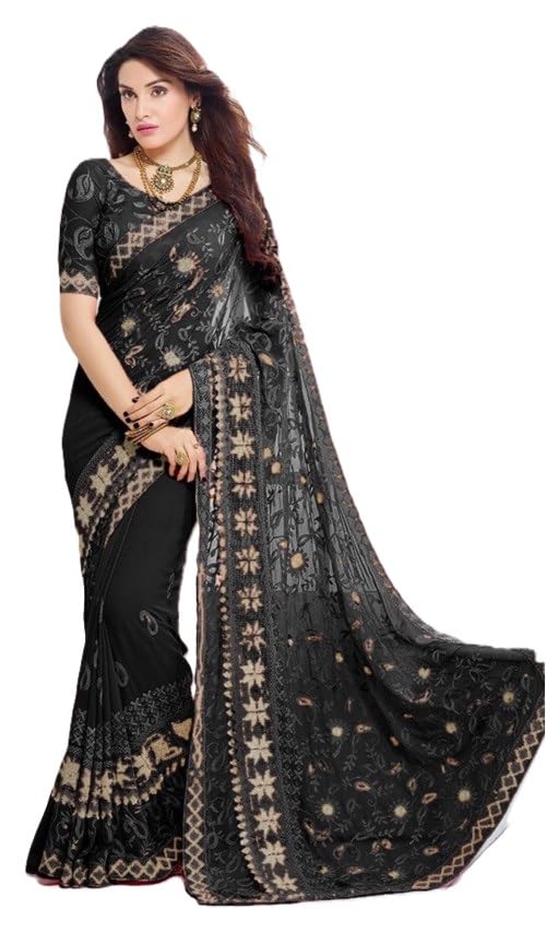 WOOMZY Kanjivaram Silk Saree for Women