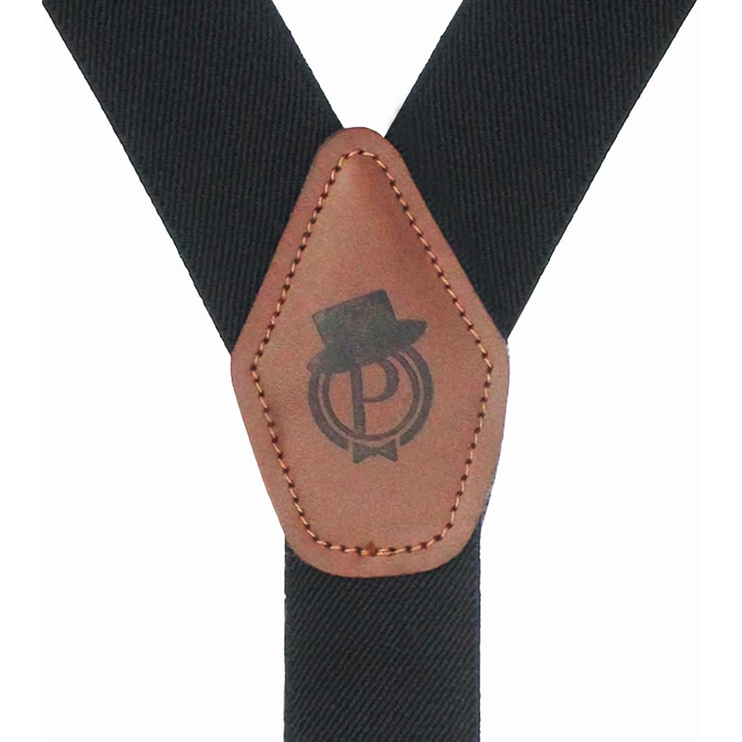 Peluche Elastic Suspenders for Men - Black - Image 5