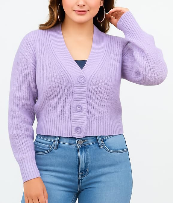 FEVERFEW Women's V Neck Knitted Sweater - Image 4