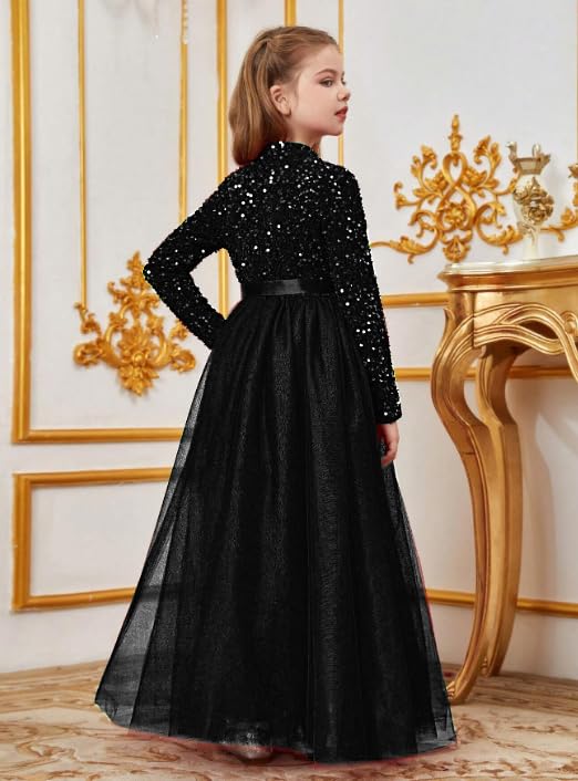 Clothly Glitter Sequins Flower Girls Dress - Image 2