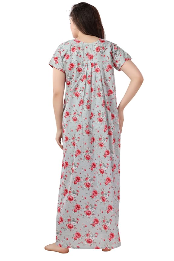 Soulemo Pista Cotton Maxi Nighty for Women - Image 4