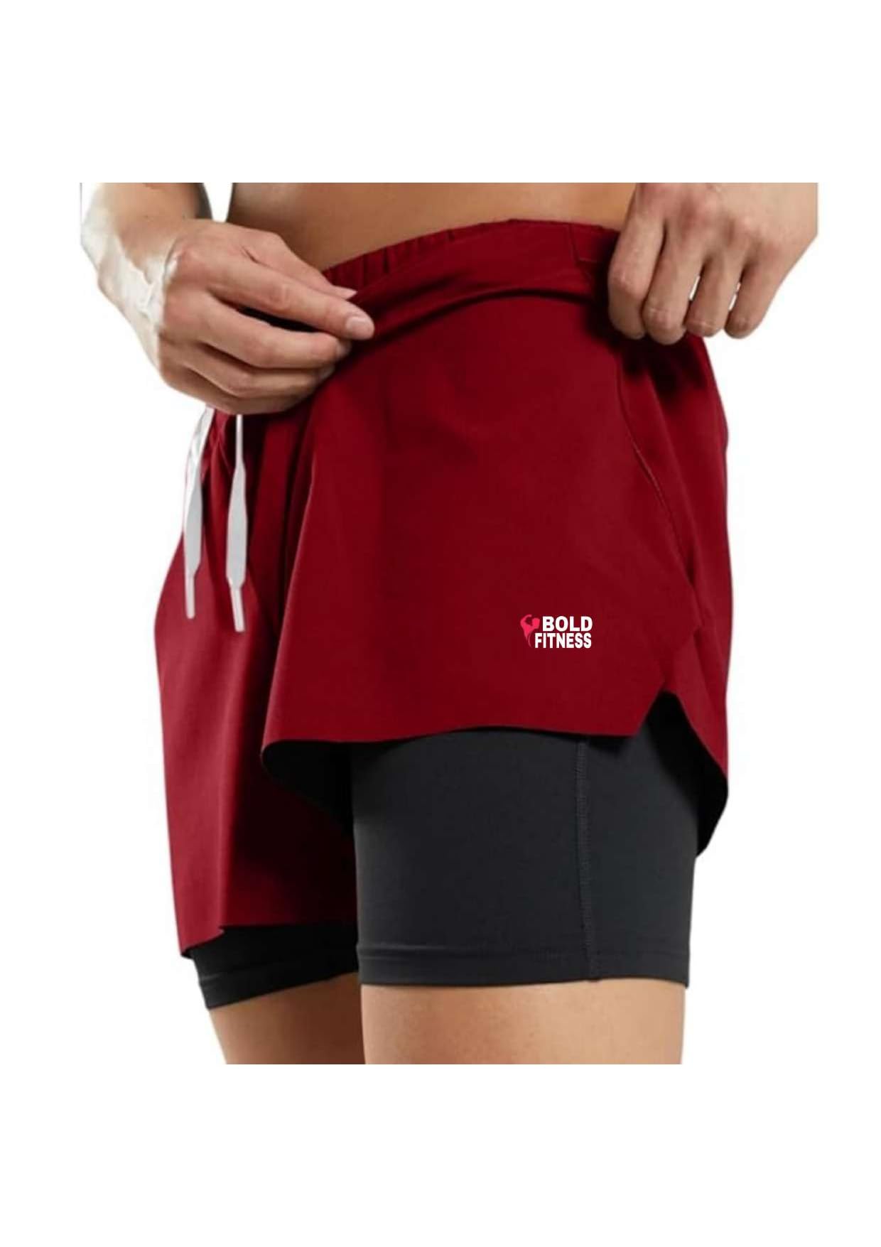 BOLD FITNESS Men's Active Shorts - Red