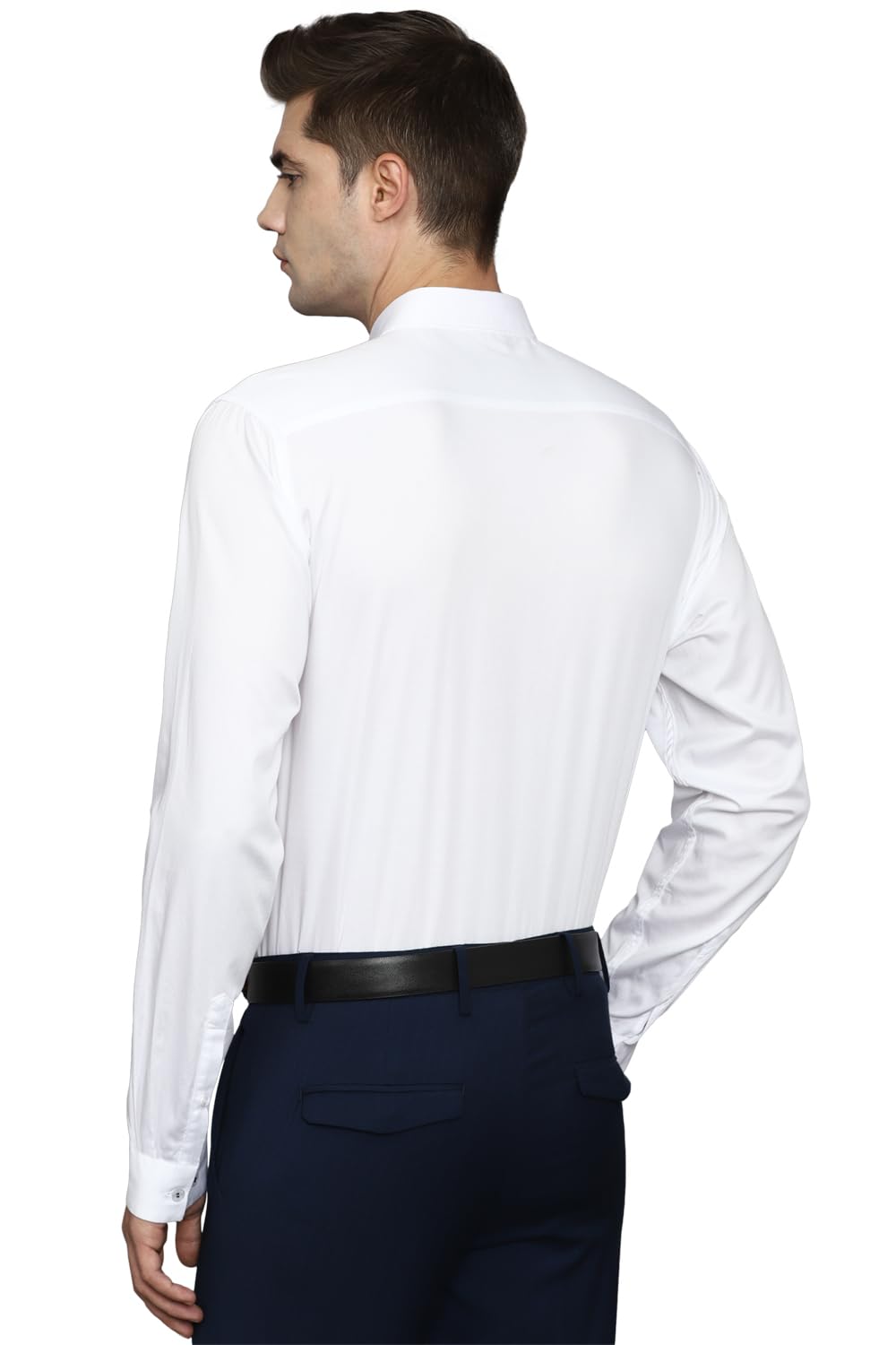 Allen Solly Men Cotton Solid Slim Fit Shirt - White - Image 3