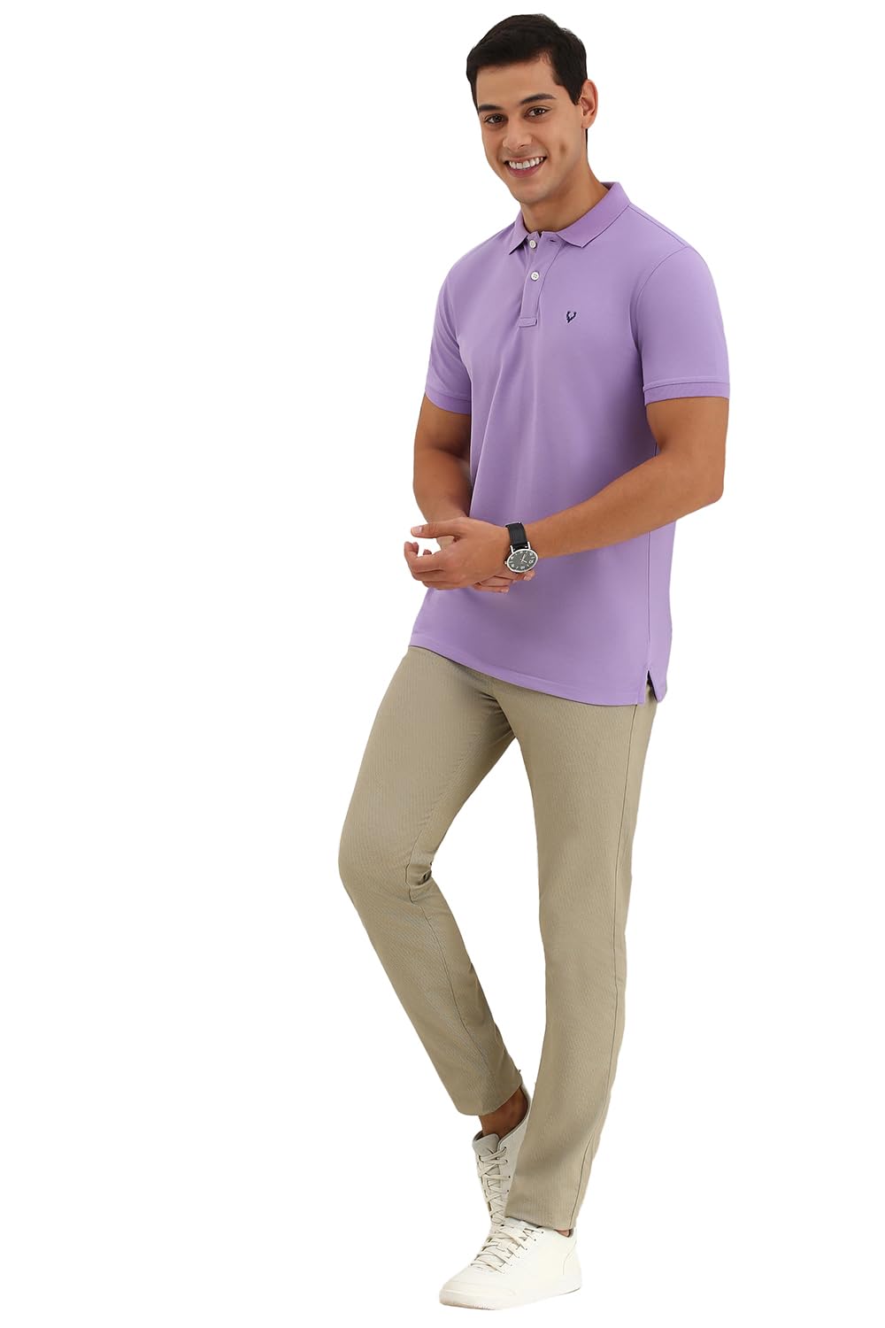 Allen Solly Purple Polo Neck T-Shirt for Men - Image 5