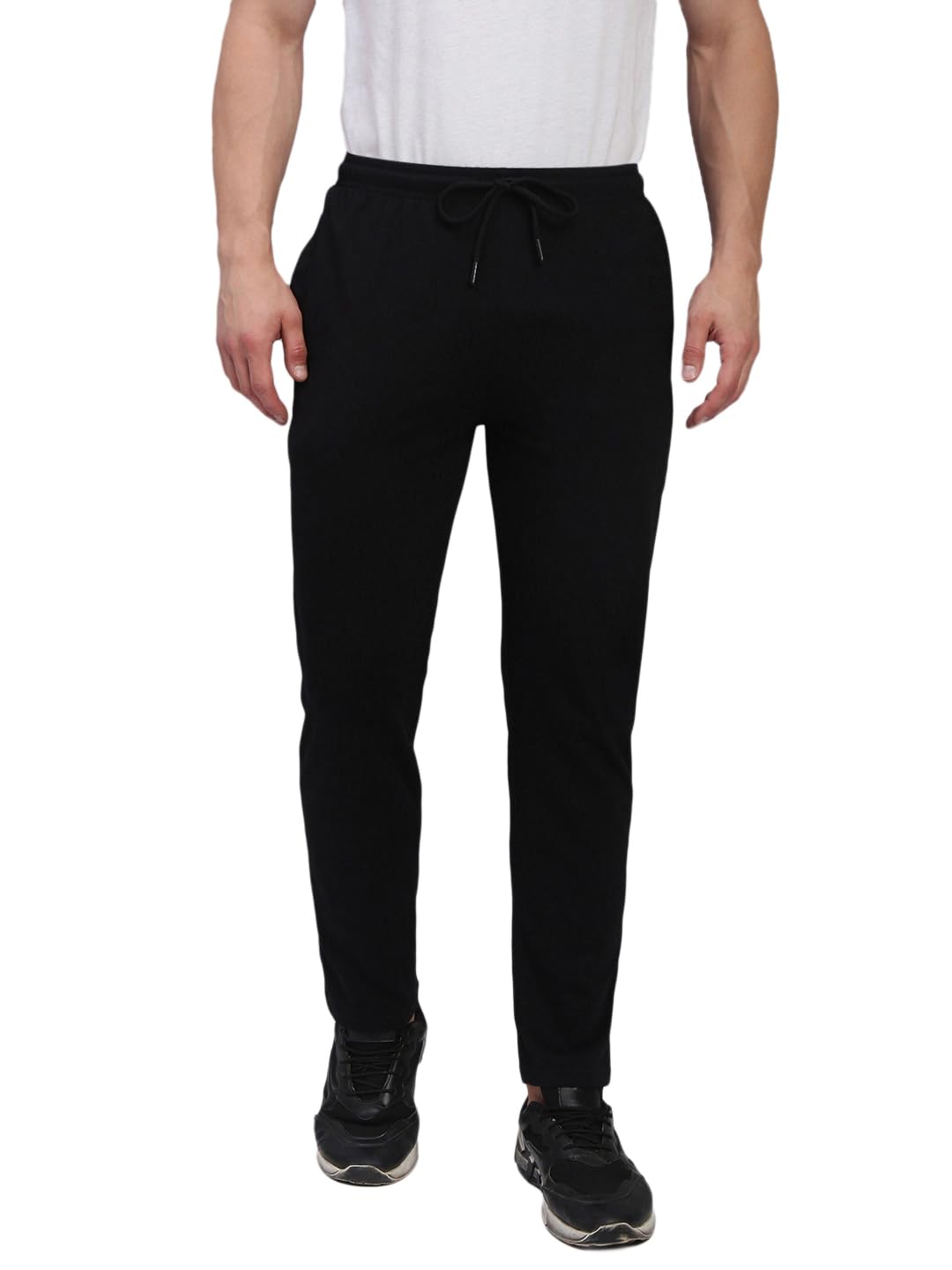 Lux Cozi Men's Solid Cotton Trackpant - Black
