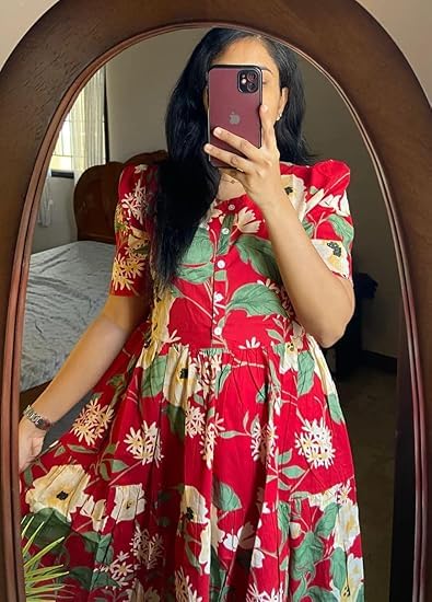 GarbGlide Women's Floral Print Rayon Anarkali Kurta - Image 4