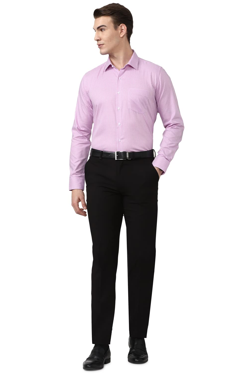 Van Heusen Men's Cotton Shirt - Pink Checkered - Image 5