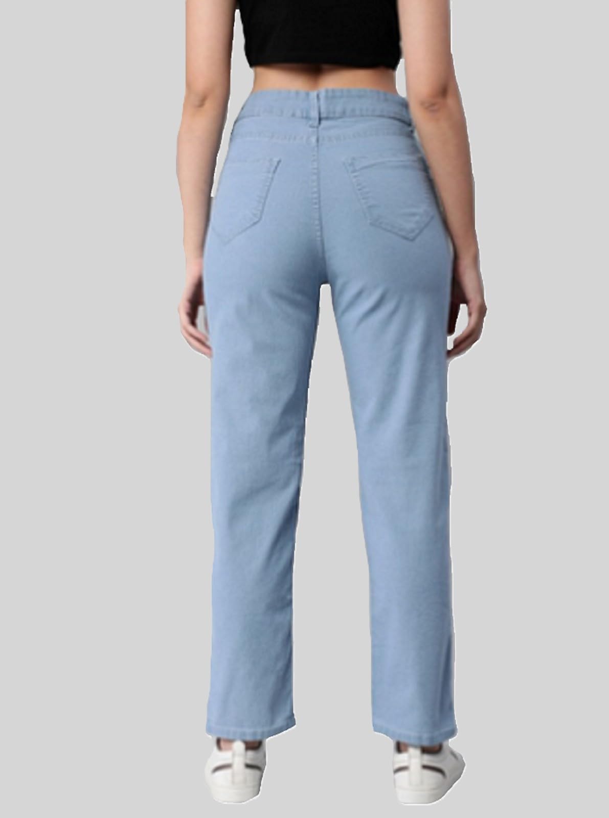 ADBUCKS Women's High-Rise Straight Jeans - Image 3