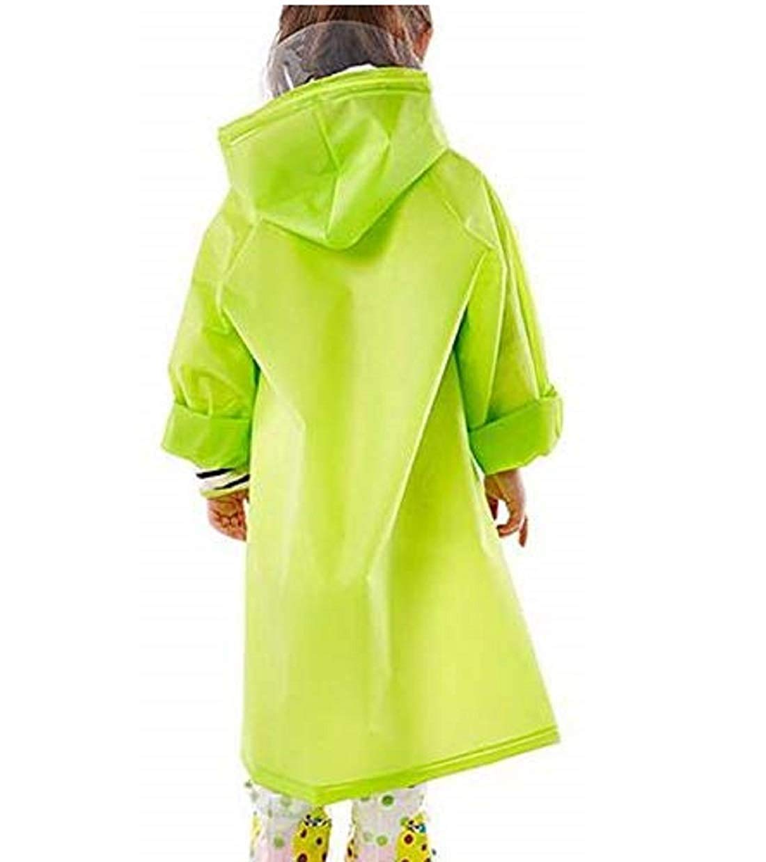 Krystle Kid's Girl's PVC Raincoat - Green - Image 2