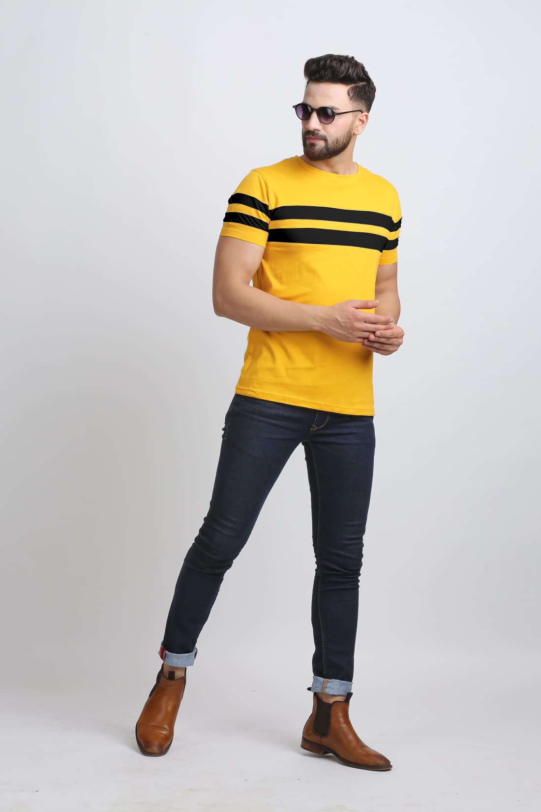 AUSK Men's T-Shirt - Mustard - Image 5