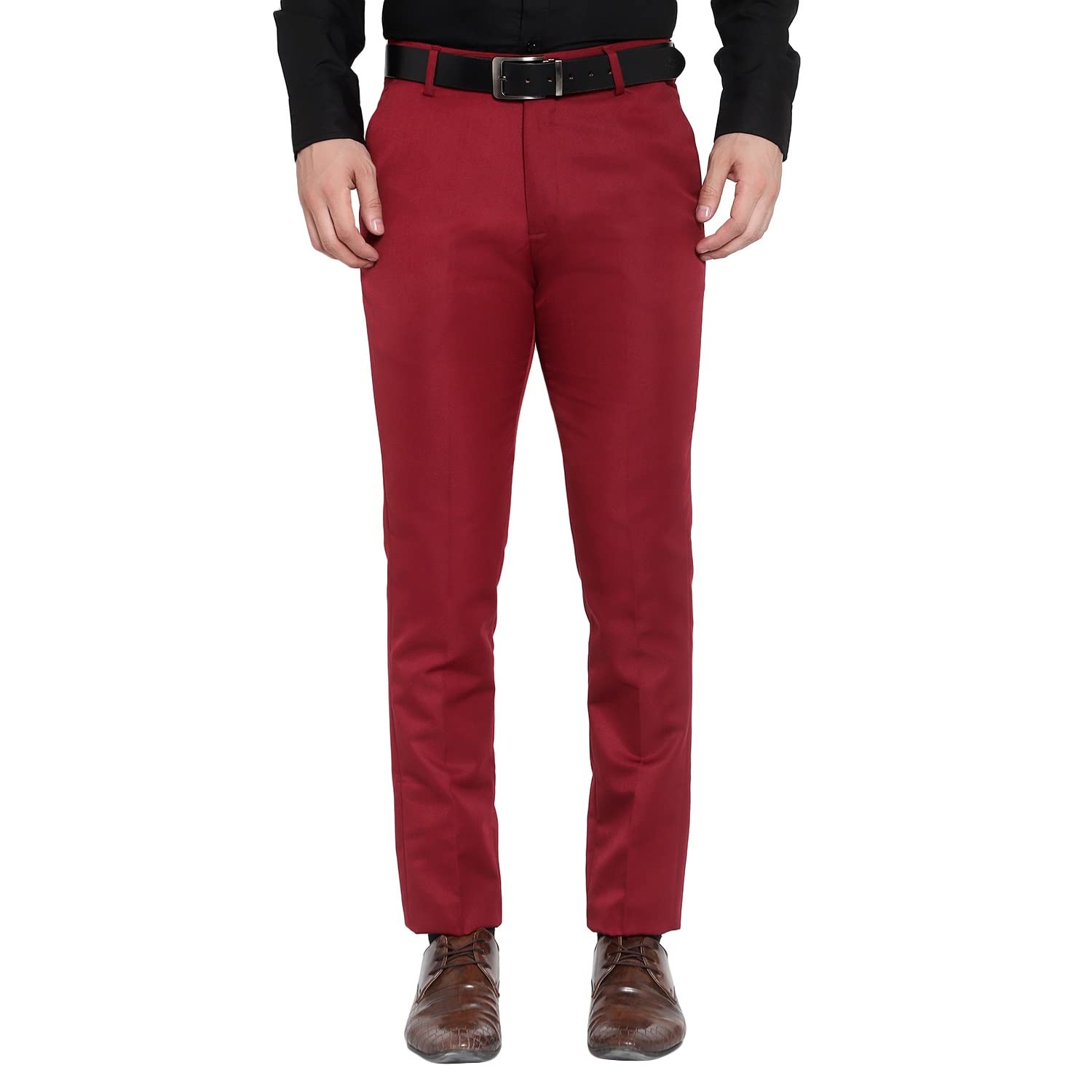 SHBM Men's Formal Trouser - Maroon