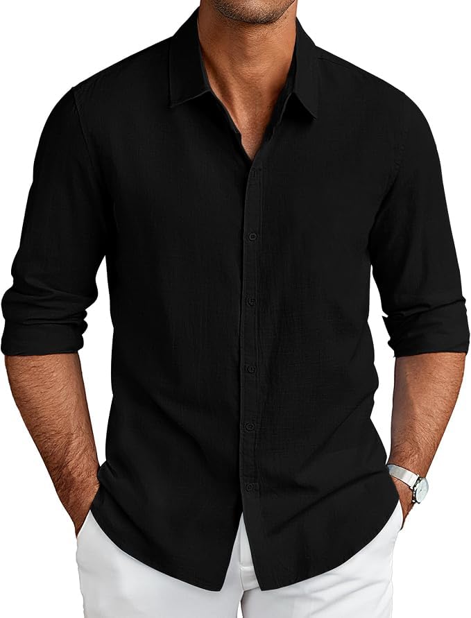CB-COLEBROOK Men's Long Sleeve Shirt - Black