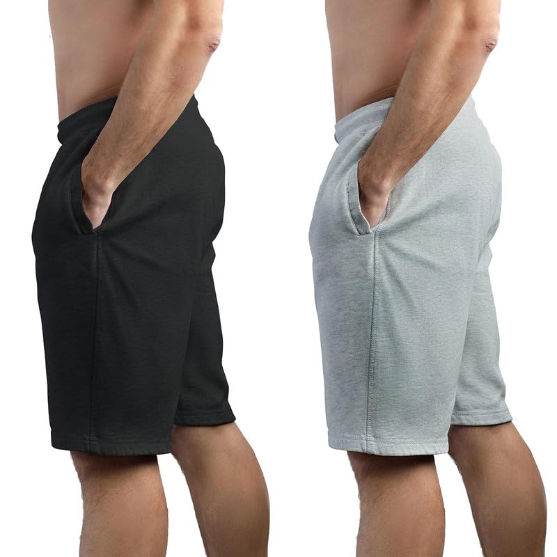 hotfits Men's Cotton Knee-Length Shorts - Solid Colors - Image 2