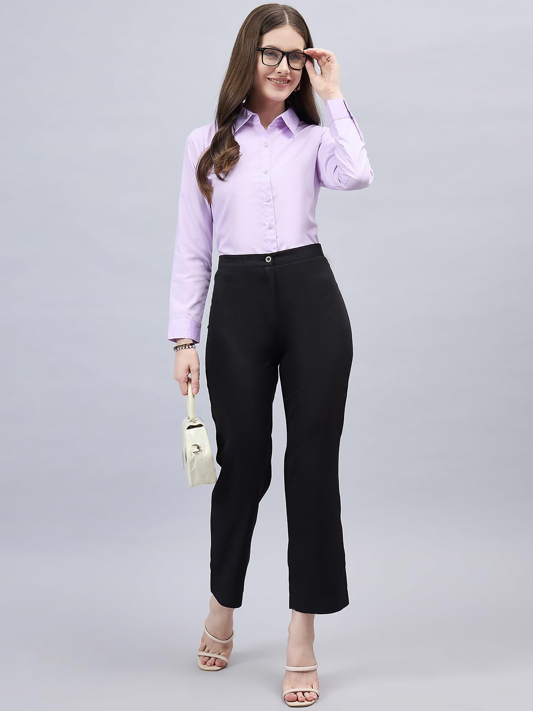 Style Quotient Women's Chambray Shirt - Lilac - Image 5