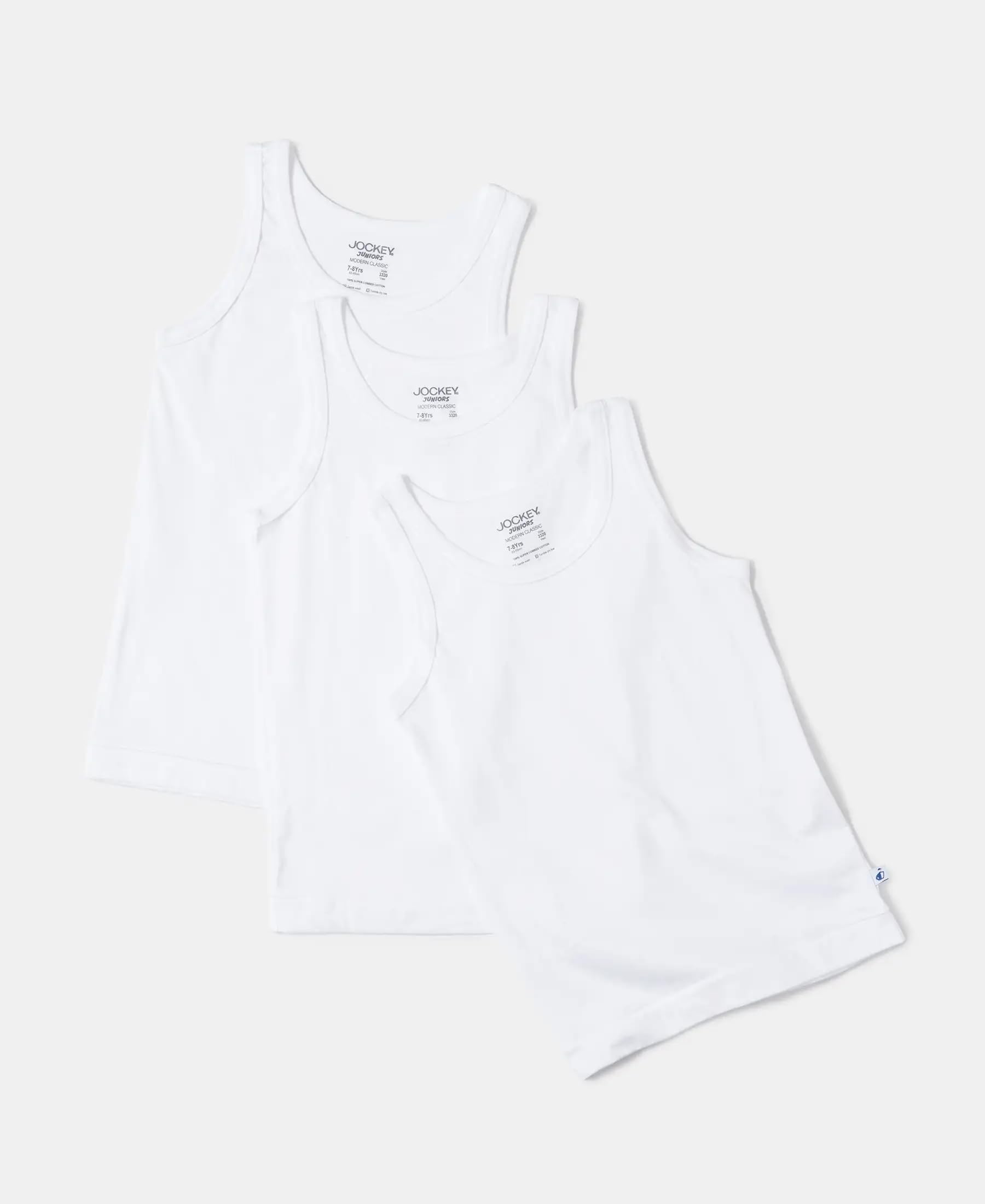 Jockey Unisex Super Combed Cotton Vest - White - Image 4