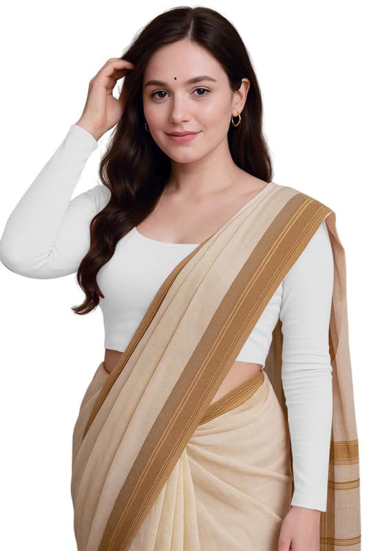 XOLANI Cotton Fitted Saree Blouse for Women