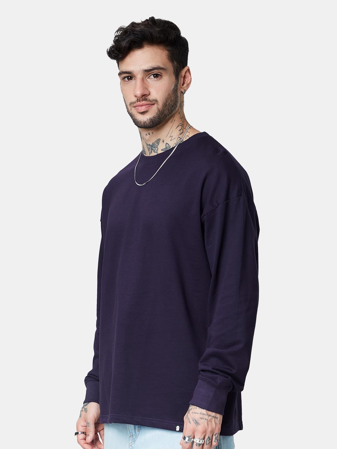 The Souled Store Berry Oversized T-Shirt Purple - Image 3