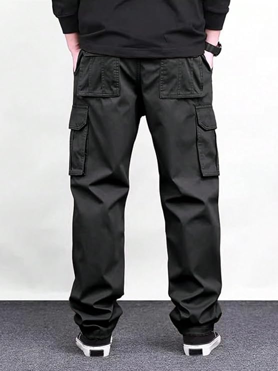 LOUIS SENSE Men's Black Cargo Pants - Image 4