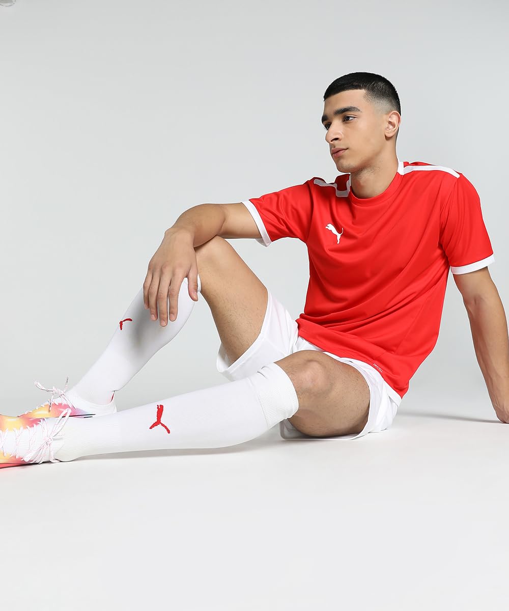 Puma Men's Solid T-Shirt - Red White - Image 5