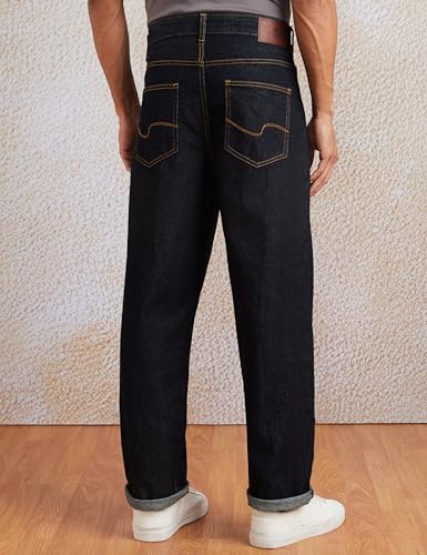 Symbol Men's Baggy Jeans - Dark Black - Image 2