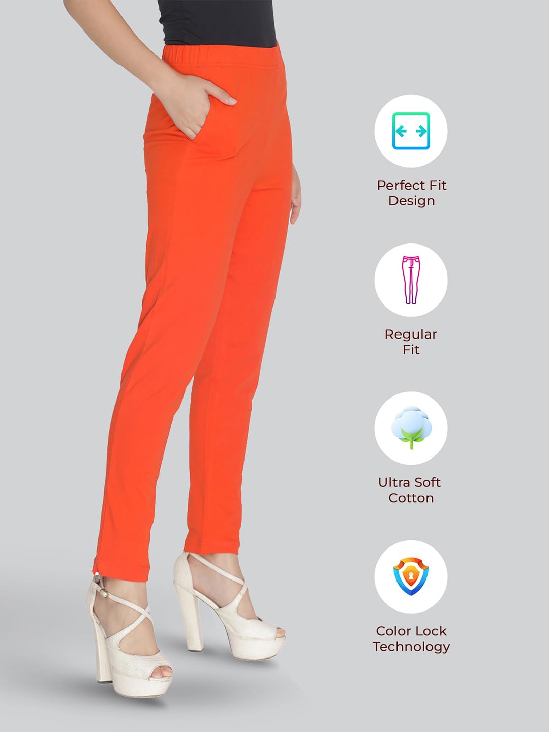 Lyra Women Solid Cotton Kurtipant - Image 3