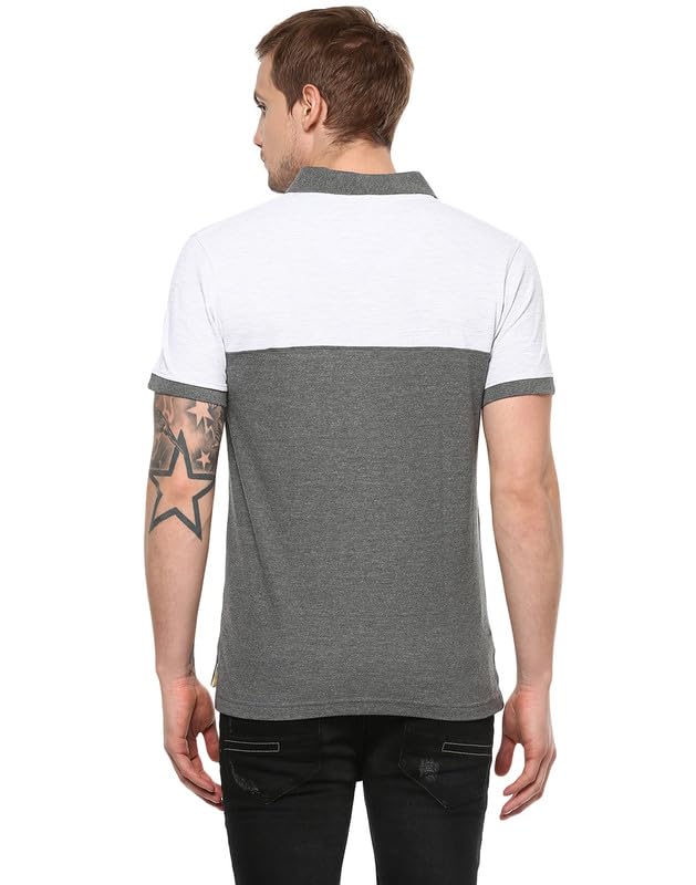 AMERICAN CREW Men's Polo T-Shirt - Ecru Melange Charcoal Melange - Image 3