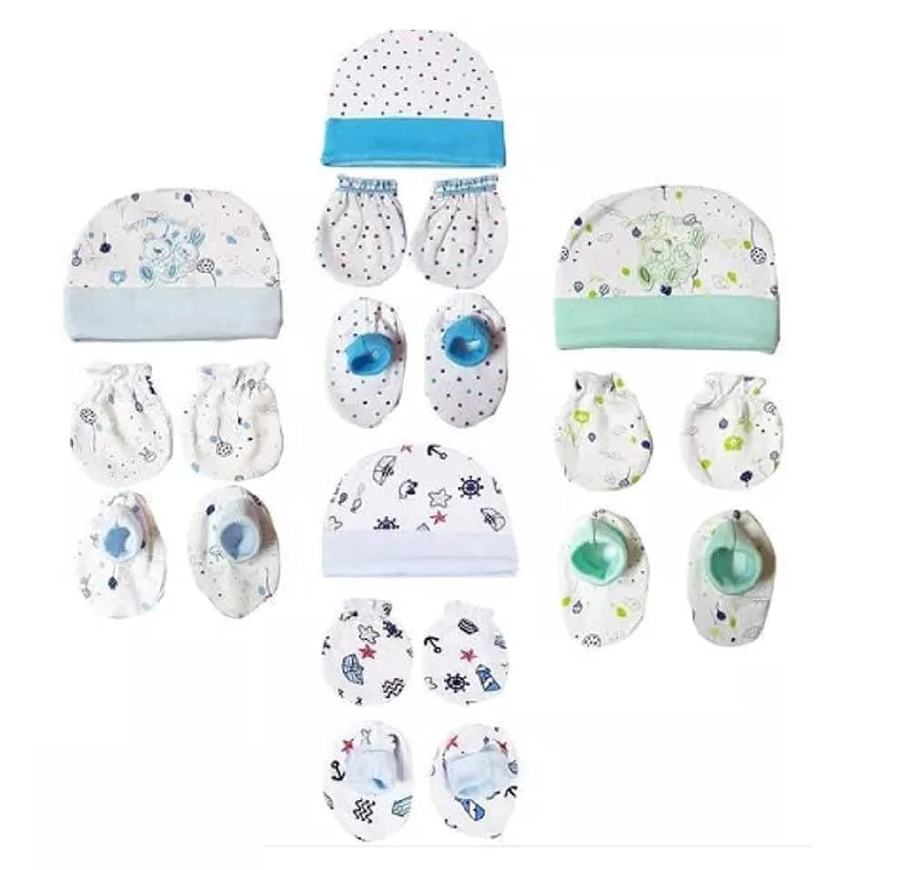 JUSTLIST New Born Baby Soft Cotton Mitten Sets