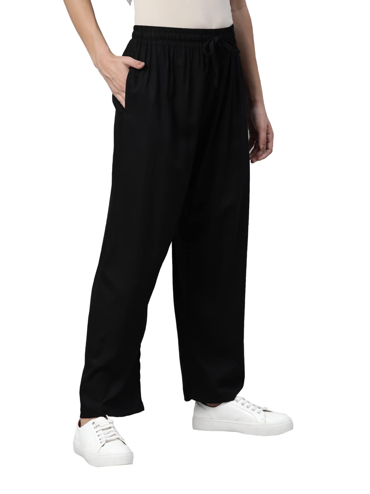 TWIN BIRDS Women's High Rise Kurti Pant - Black - Image 3