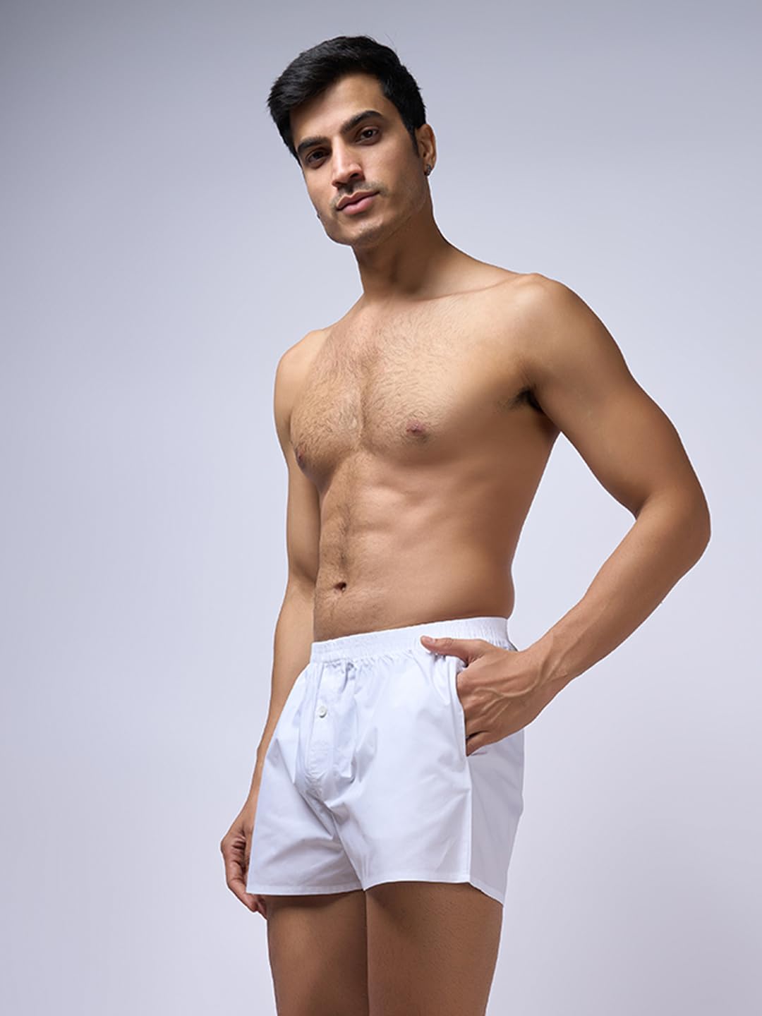 RAMRAJ Men Inner Boxer Shorts - White - Image 5