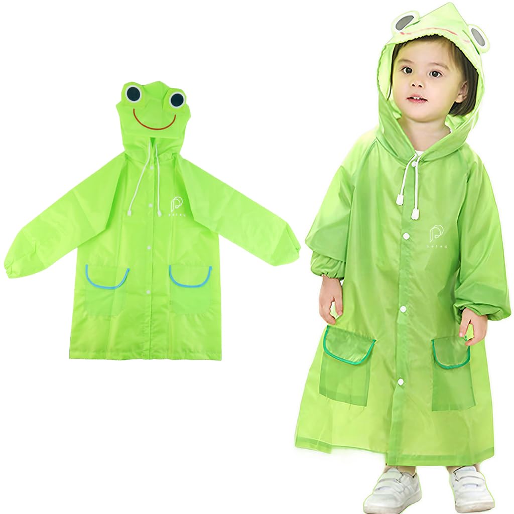 PALAY Unisex Kids Raincoat - Green Waterproof