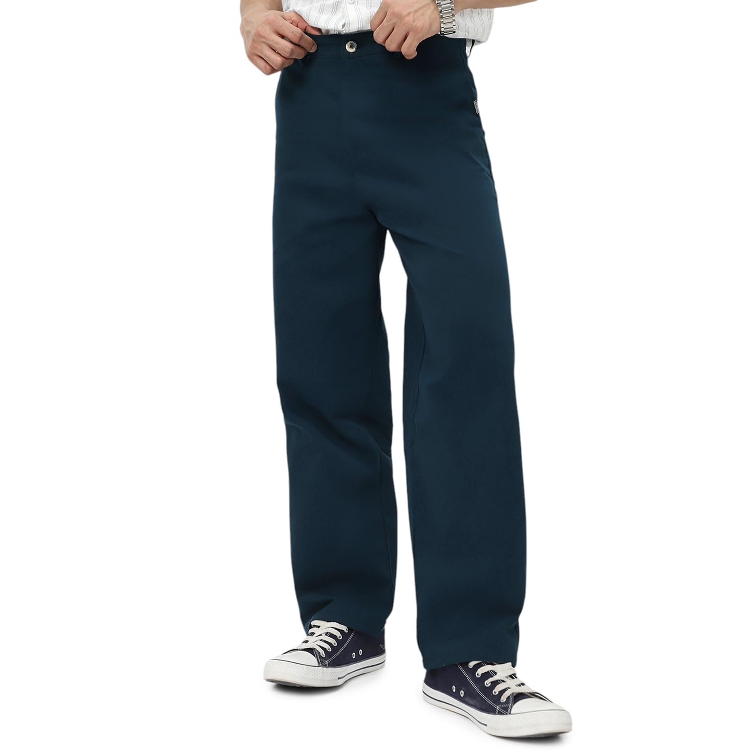 Urbano Fashion Men's Navy Chino Trousers