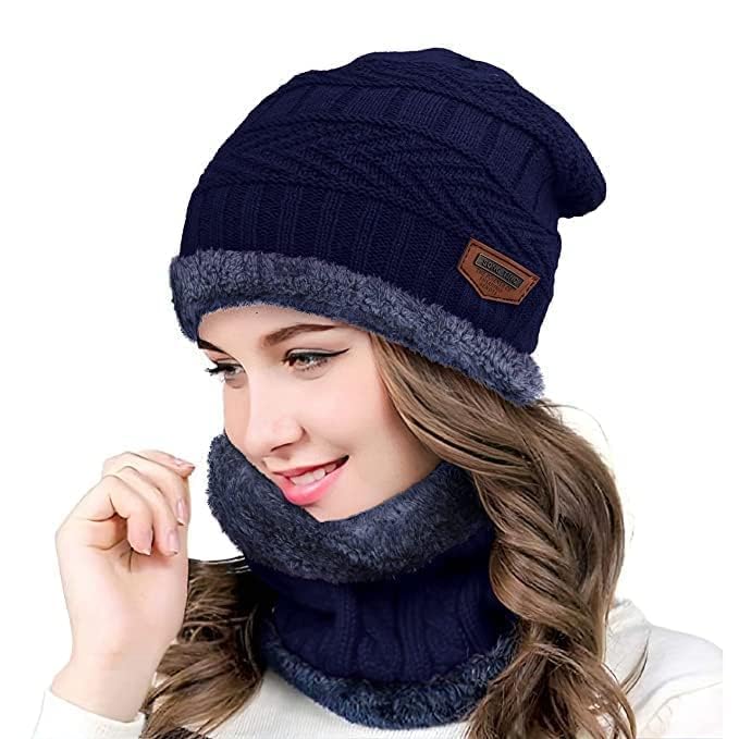 Fitness Mantra Woolen Beanie & Muffler for Men & Women - Multicolor - Image 3