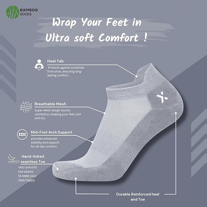 JEMOX Men's Ankle Length Sports Socks - Image 2