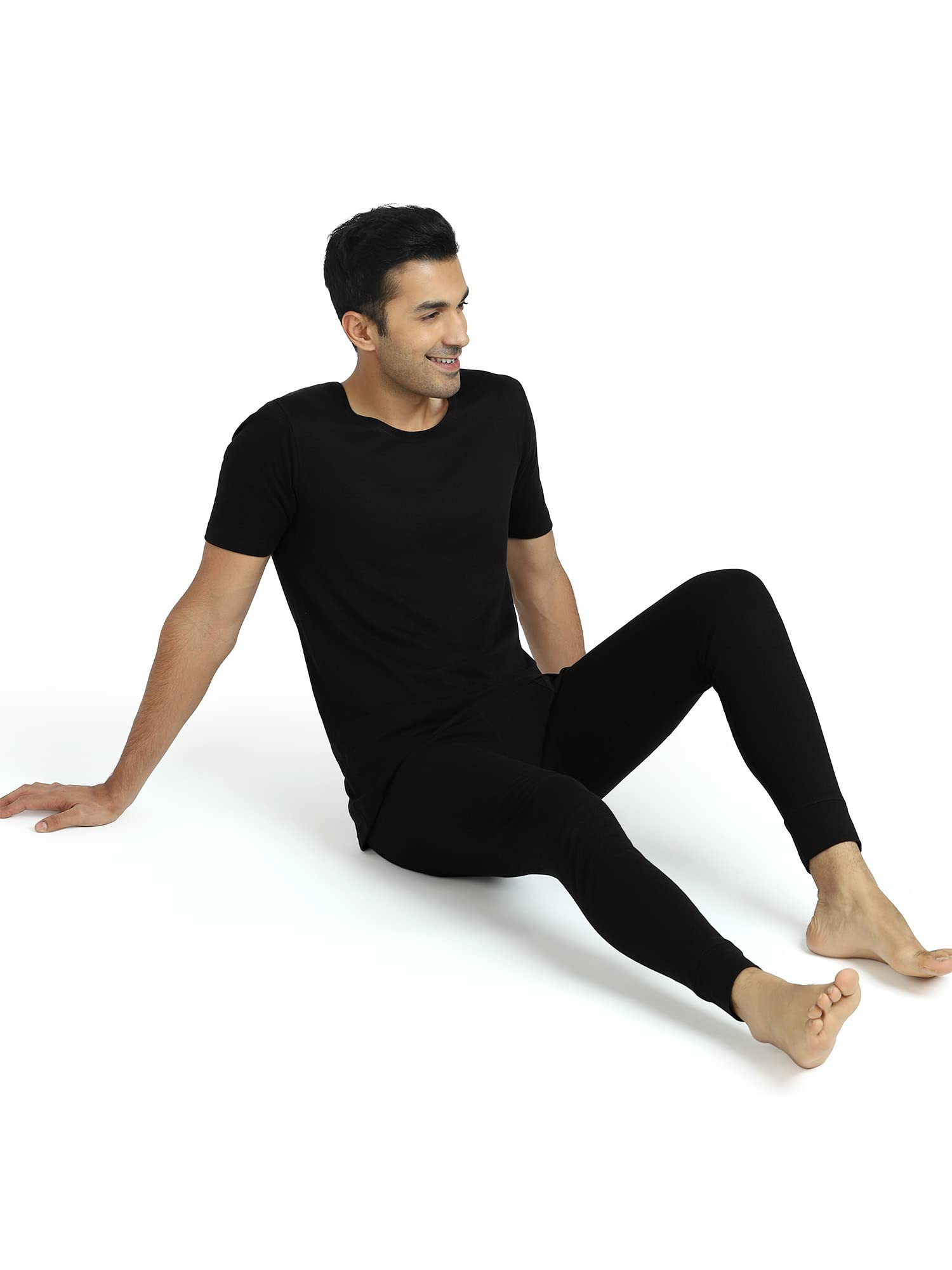 XYXX Men's Alpine Cotton Rich Thermal Set - Black - Image 3