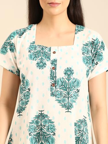Rupa Jon Aishwarya Nighty for Women - Sea Green - Image 3