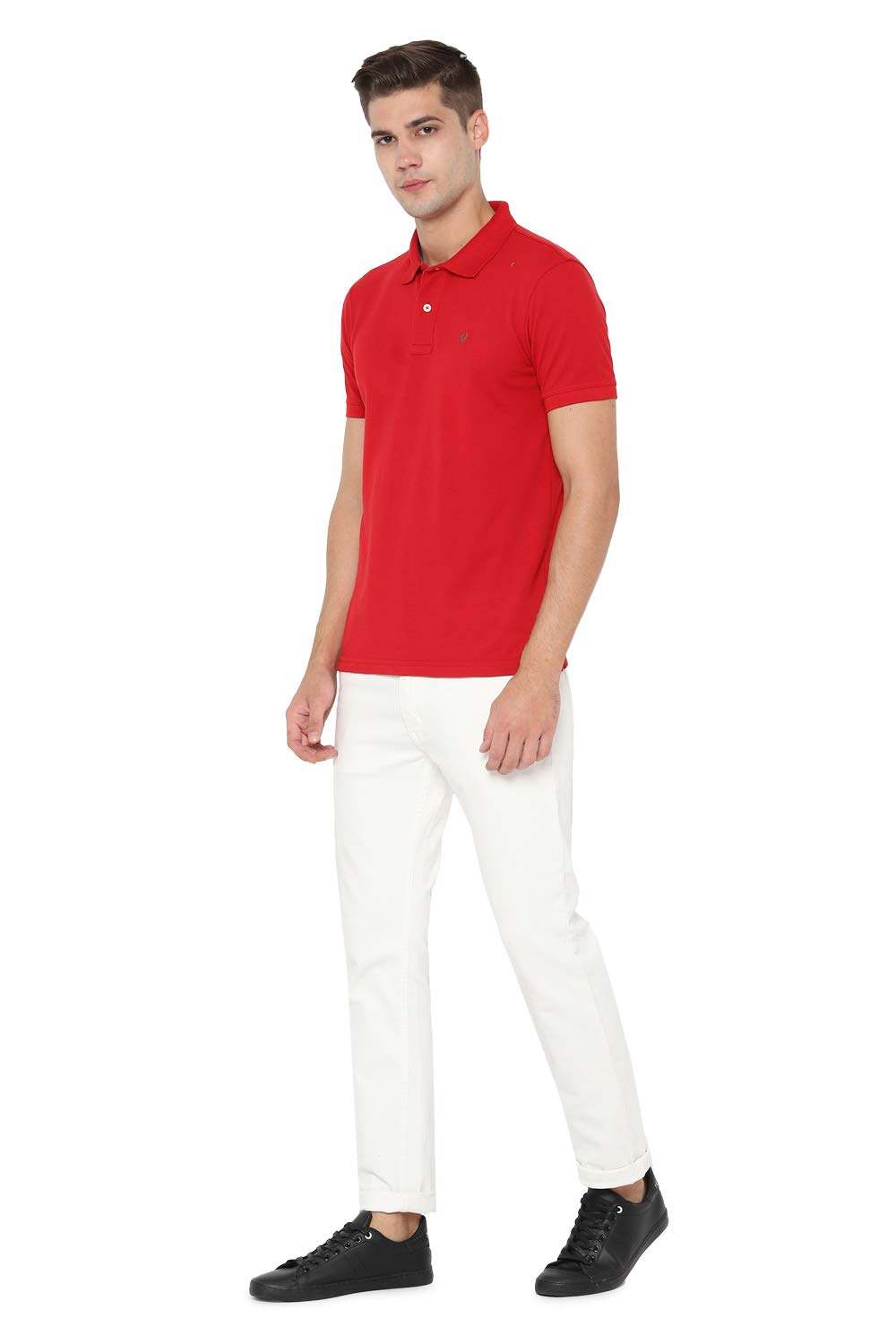 Allen Solly Men Tango Red Polo T-Shirt - Image 2