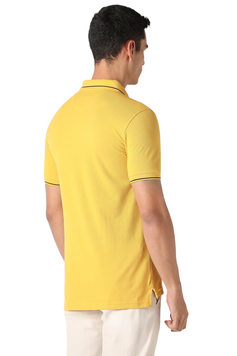 Van Heusen Men's Cotton Polo T-Shirt - Yellow - Image 5