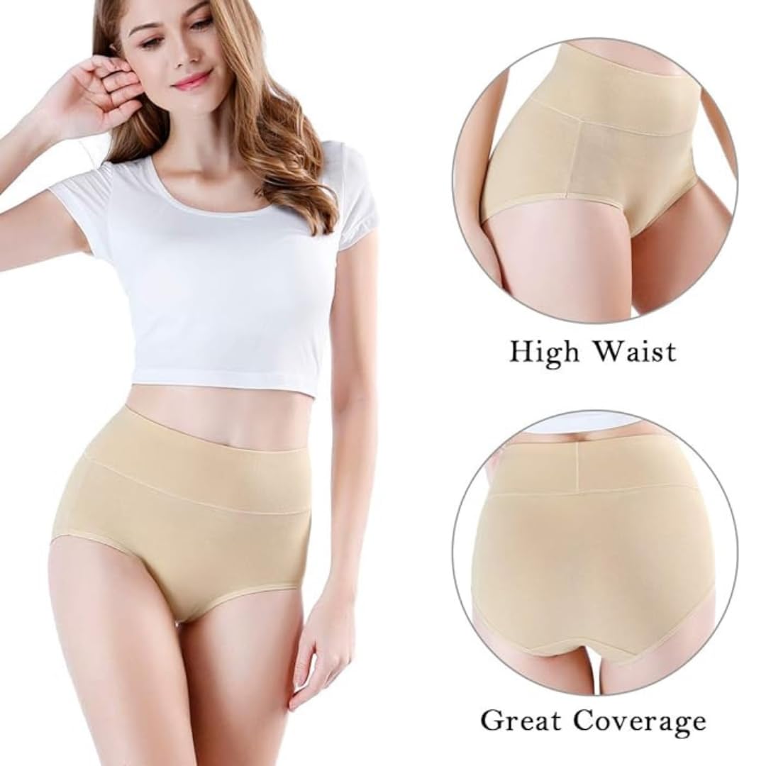 GLAMORAS High Waist Panties for Women - Cotton - Image 2