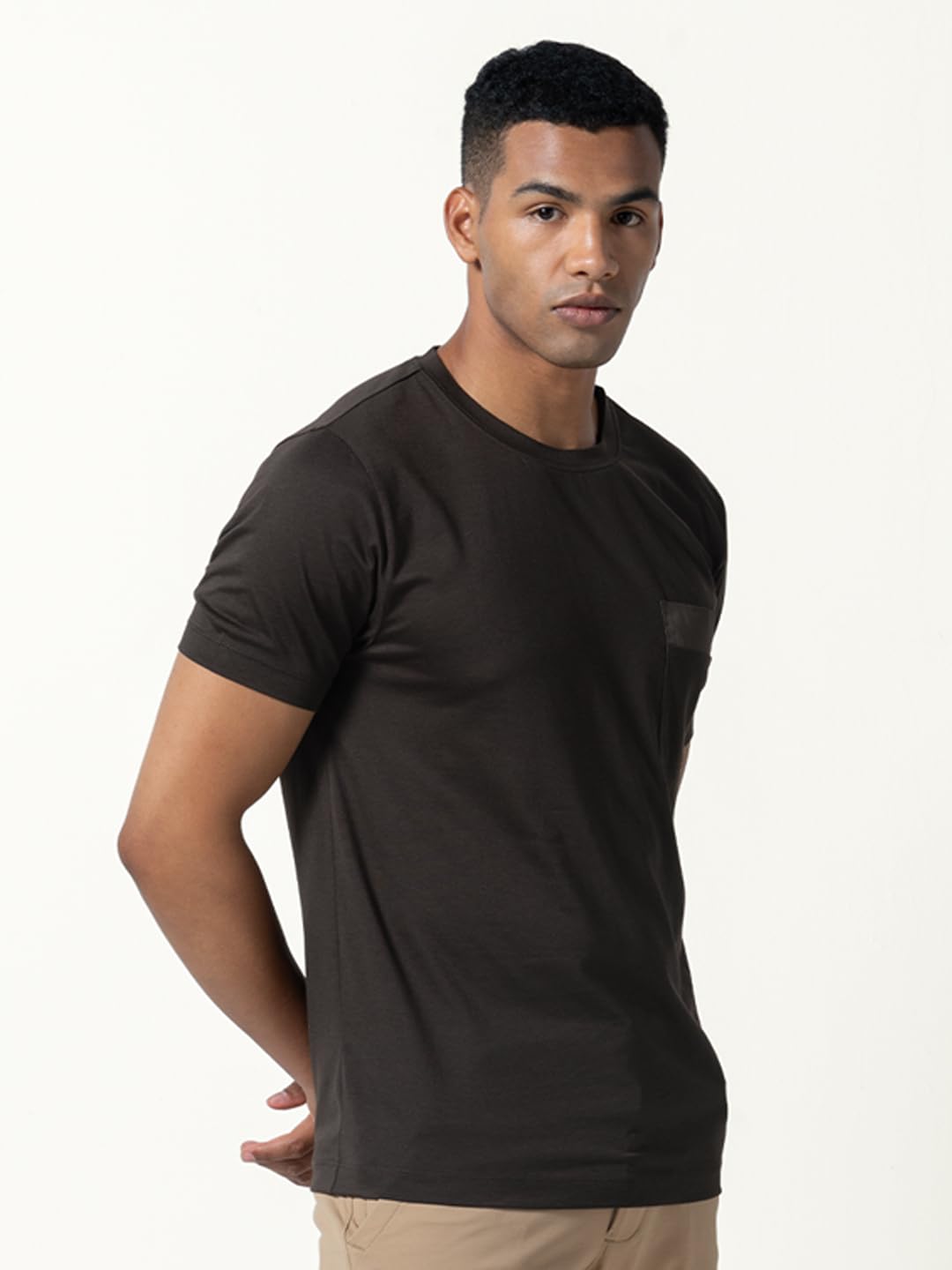 Vortex Elemental Breeeze Men's Tshirt - Black Coffee - Image 5